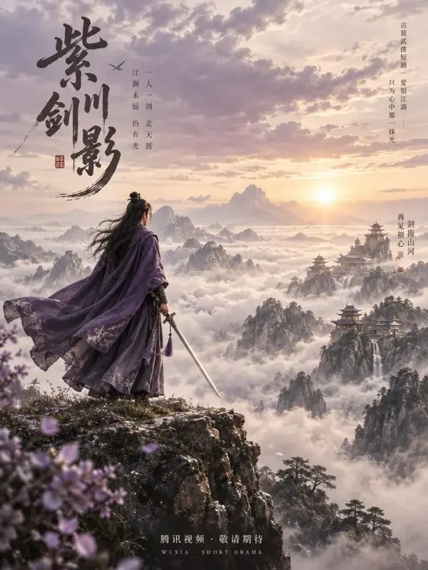 《少年御剑行》短剧封面，玄幻短剧题材
